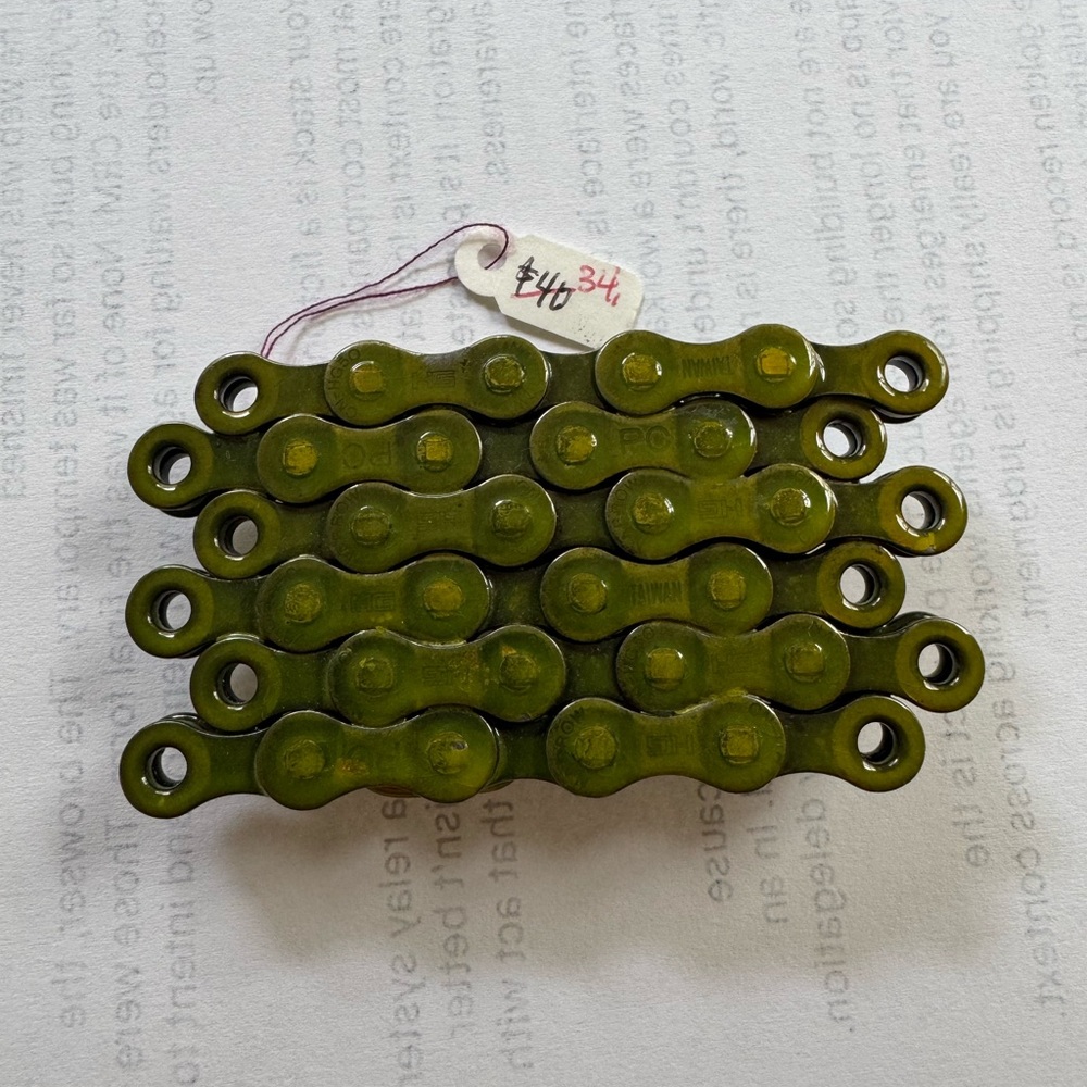 NWT Green Belt Buckle, mBicycle Chain